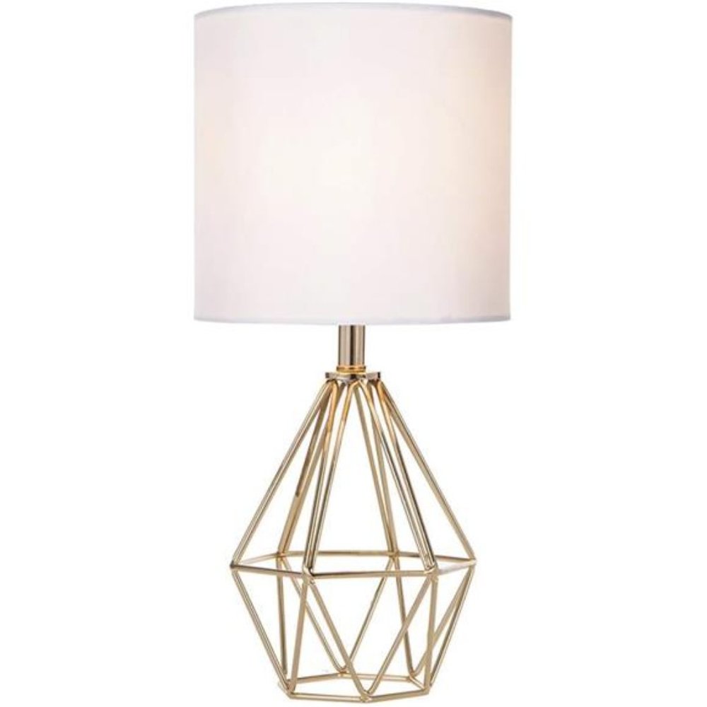 Gold Modern Hollow Out Base Bedroom Small Table Lamp,Bedside Nightstand Lamp